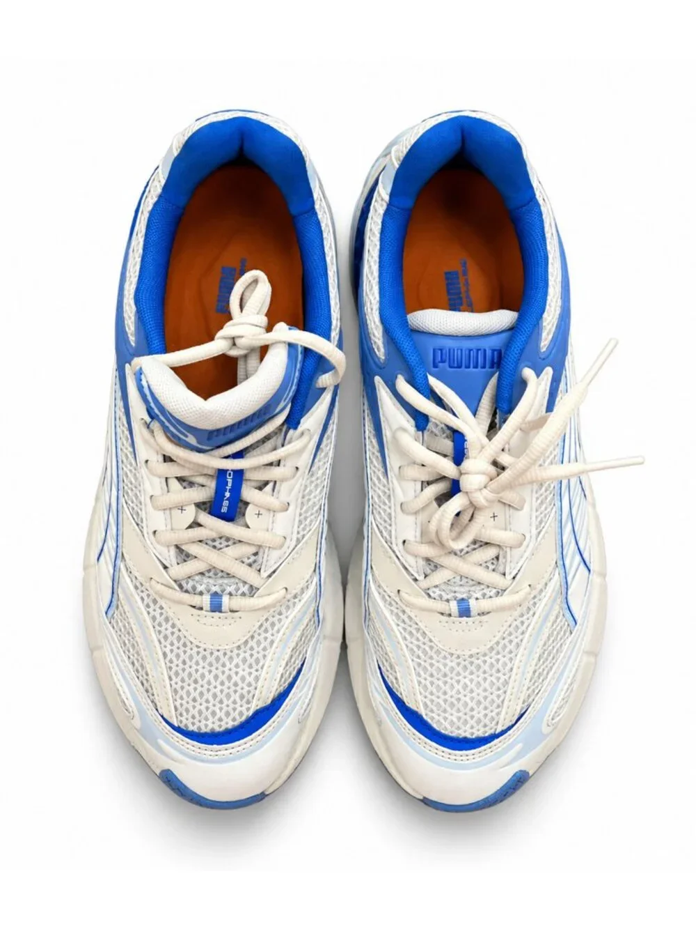 PUMA Velophasis Technisch Men’s 9.5 Ivory Blue New